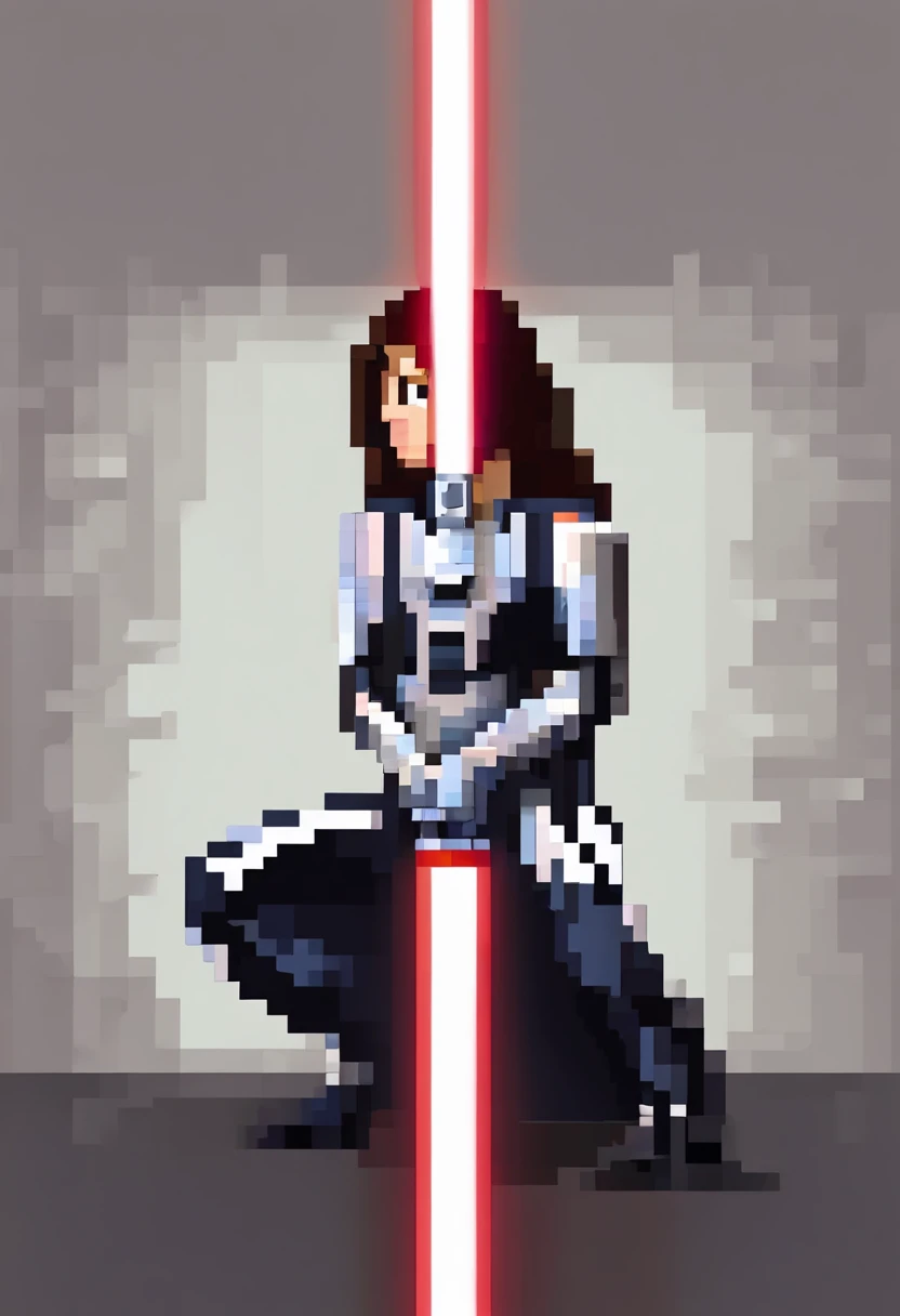Alexandra Anna Daddario in star wars tow lightsaber