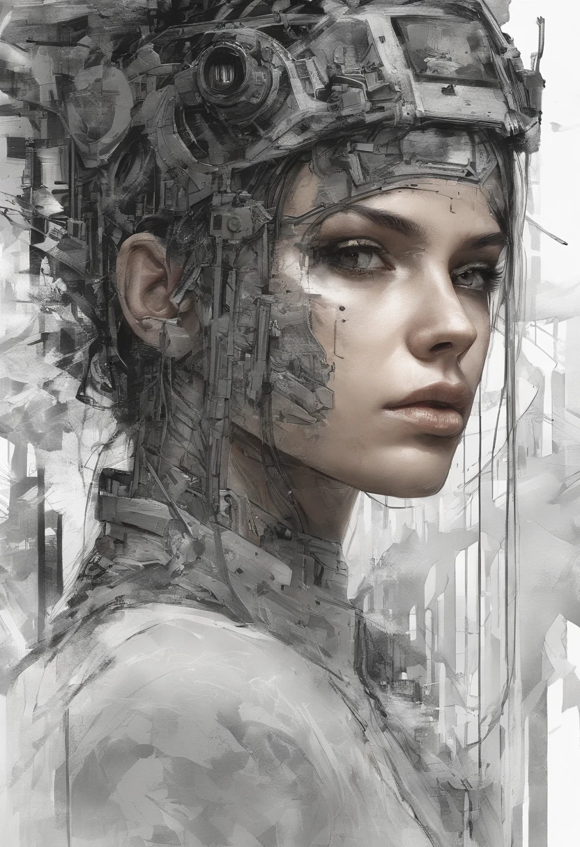 Perfect centralization, coelho (franco)de Donnie, Standing position, beleza abstrata, Centrado, looking at the camera, Facing the camera, nearing perfection, Dynamic, altamente detalhado, liso, foco nítido, 8k, high-definition resolution, illustration, arte de Carne Griffiths e Wadim Kashin, fundo branco