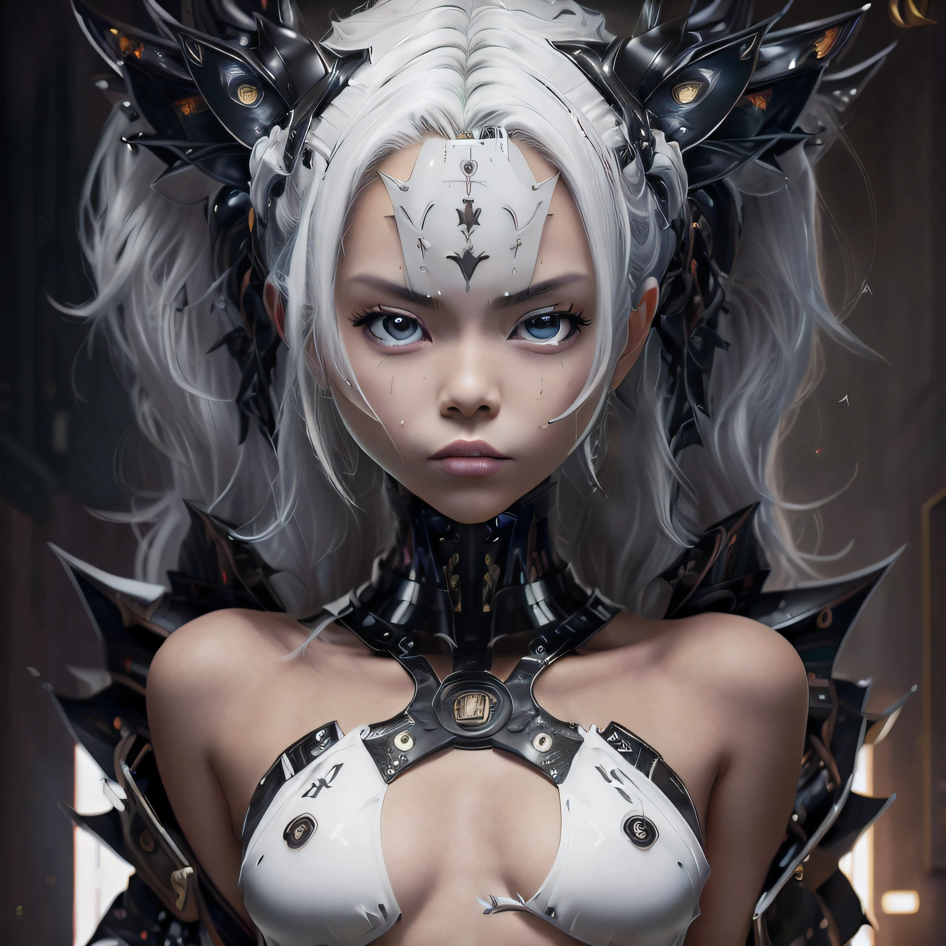 fashion photography: In the intersection of fashion and cyborg aesthetics,"boy yugi"((yugi YU-GI-OH)) in a digital realm dominated by binary code. ""perfect eyes"", As a minimalist op-art muse,("black dragon around you") she epitomizes both beauty innovation, with her striking FULL HD 32k palette of black, gold, and white tones.