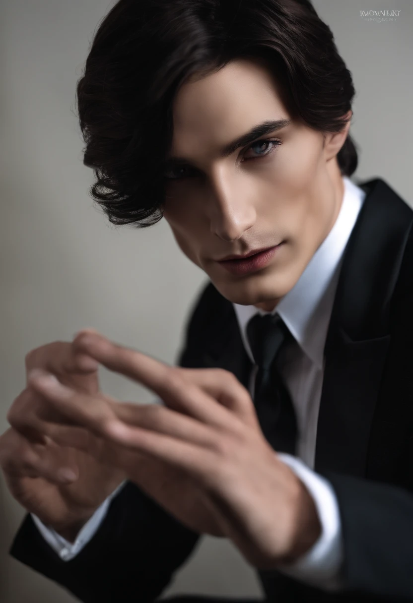 very realistic tom riddle sexy black suit veiny hands