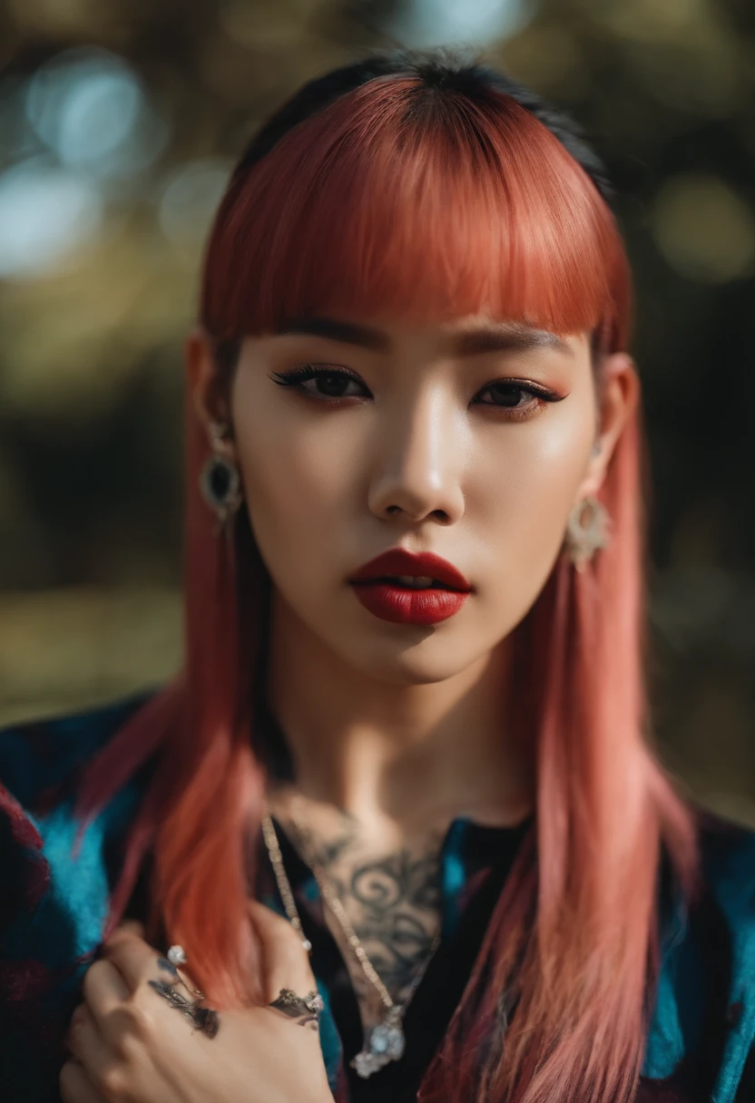 Lisa de blackpink con tatuajes en los brazos y cuello