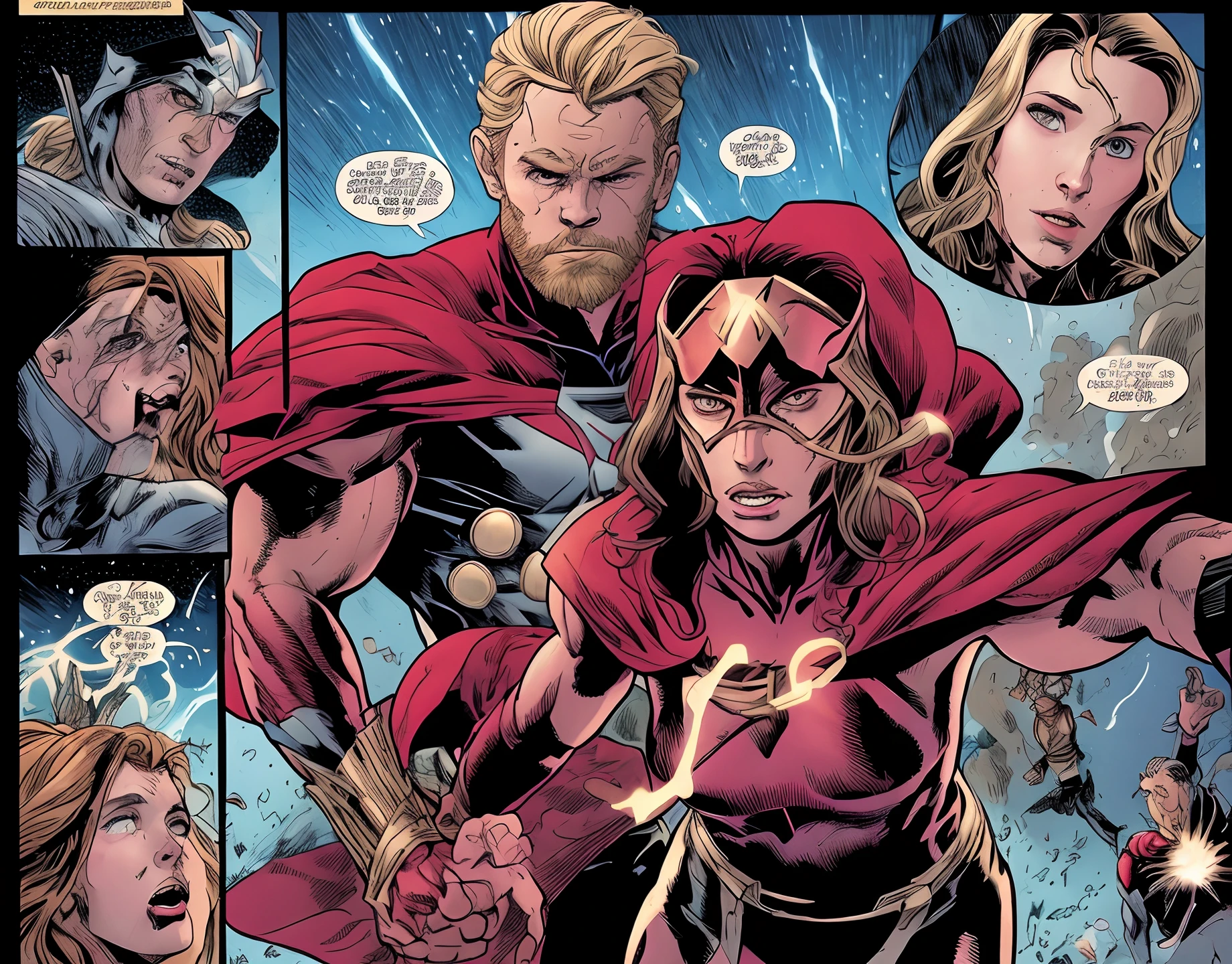 Scarlet Witch sending Thor to a different universe