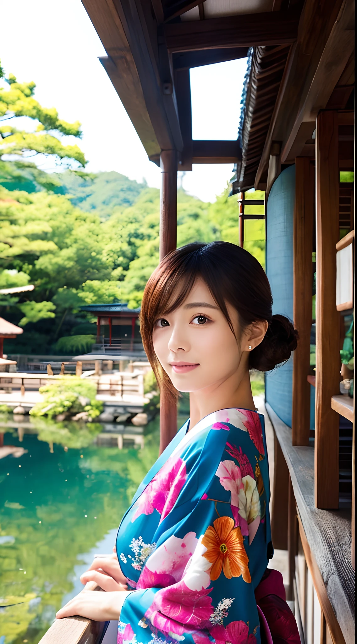 A Japanese style、top-quality、 Beautiful scenery、hiquality、colourfull、