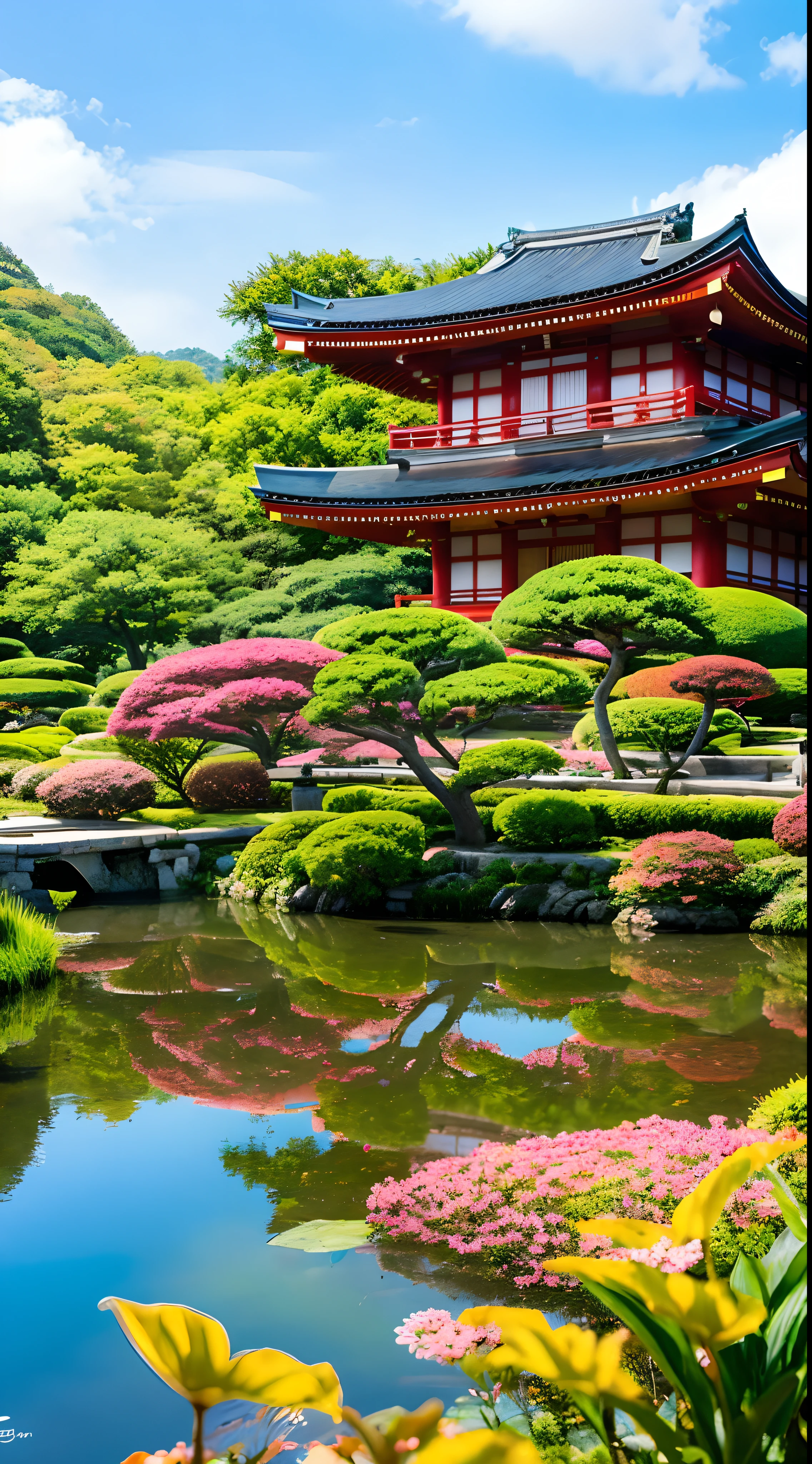 A Japanese style、top-quality、　Beautiful scenery、hiquality、colourfull、