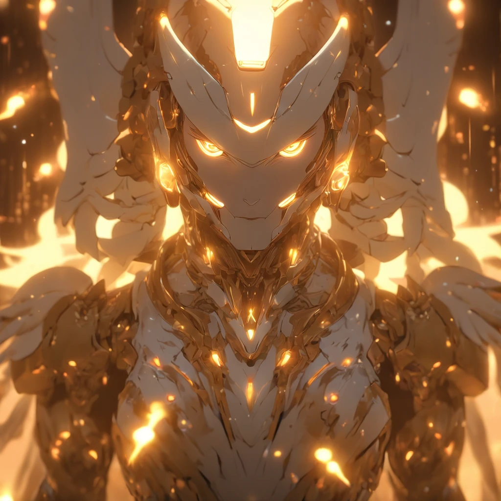 (Full body shot:1.4),(Wide Angle Shot), (Intricate details:1.4), (Masterpiece) , ((Anime Robot, Beautiful White Skin Golem, Angel, 1boy, Magic)), (Perfect Aesthetic Eyes:1.3) , (Detailed Eyes) , (Halo) , (Elden ring:1.4), (Wings:1.3), Glowing, Twintails Hair, Multicolored Hair, (Anatomically Correct Body:1.4) , Angry, (Perfect Face), Saenyo Ancalagon Majestic Guardian Knight | Ultra Detailed Robotic Armor | Cinematic Lighting | Intricate filigree metal design | 16k | Unreal Engine 5 | Octane Render | 3d, (anatomically correct :1.4), (Ultra Detailed, Fantasy Background, Blush, Solo, Fightning Stance), (magic circle:1.3), Lightning Effect, (Ray Tracing), Show Your Ability A.I., (Glowing Eyes) , (Particles Glowing) , 16k Wallpaper, Robot Female, Trending on Pintrest, By Nimox AI, UHD