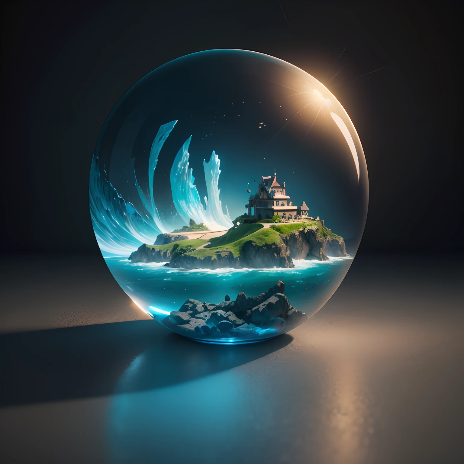 heart with a ocean inside, fantasy art, cinema 4d, matte painting, polished, colorful, intricate, eldritch, ethereal, vibrant, surrealism, surrealism, vray, nvdia ray tracing, cryengine, magical, 4k, 8k, masterpiece, crystal,