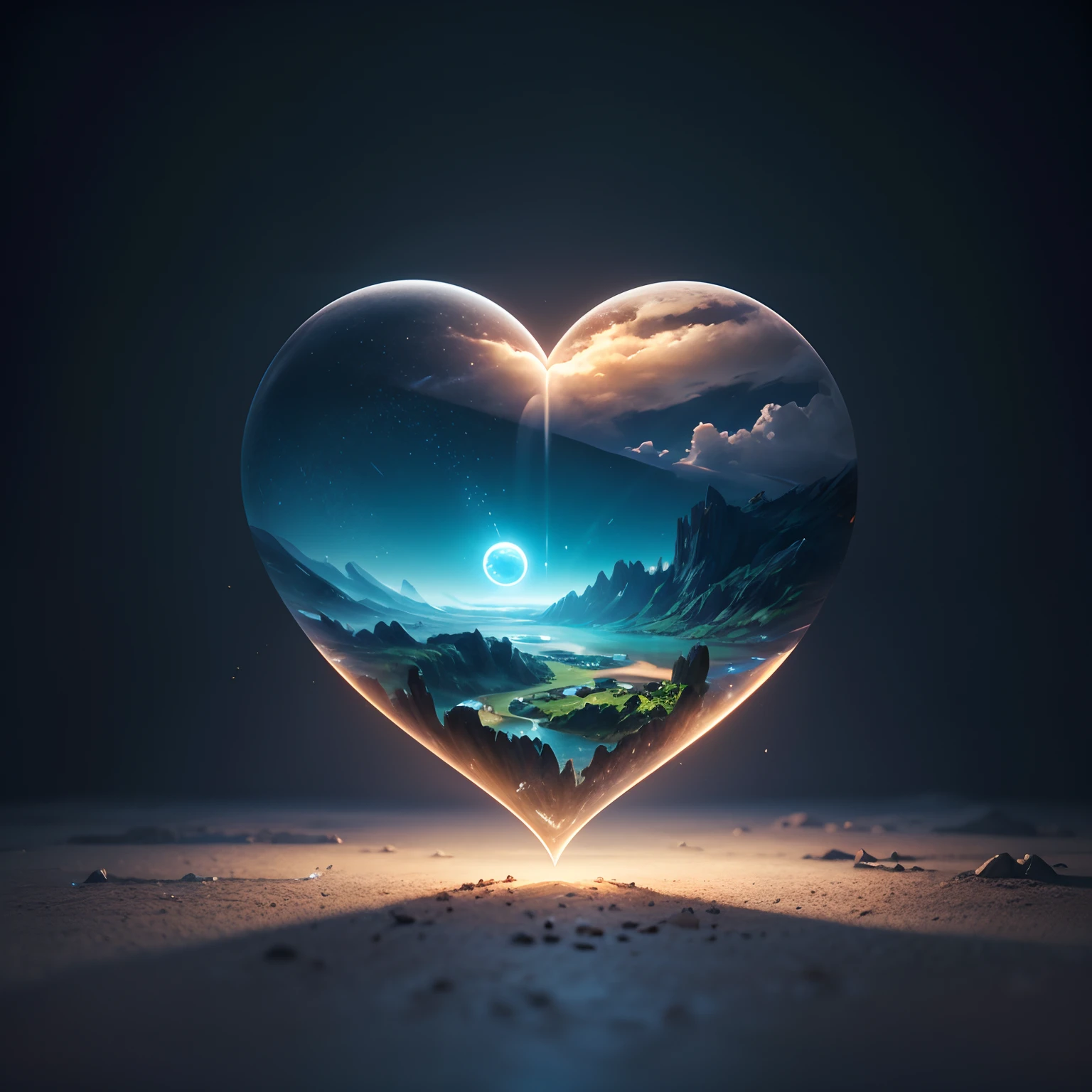 heart with a ocean inside, fantasy art, cinema 4d, matte painting, polished, colorful, intricate, eldritch, ethereal, vibrant, surrealism, surrealism, vray, nvdia ray tracing, cryengine, magical, 4k, 8k, masterpiece, crystal,