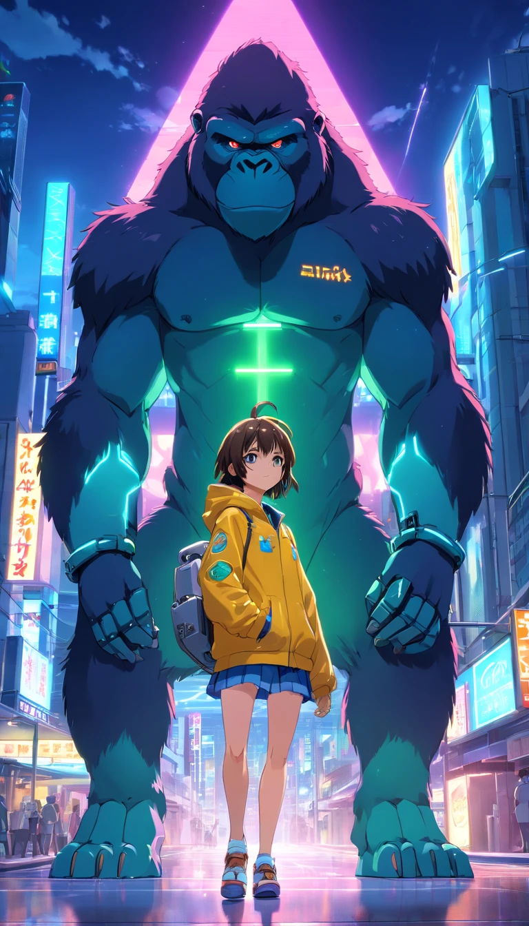 Robotic Gorilla, (Estilo de juguete de caja ciega:1.2), (Toma de cuerpo completo) , 1 transparent child,Robot de comportamiento, Casco exquisito:1.2, Gafas luminosas:1.2, cyberpunk, dreamy glow, Neon lights, Limpio, fondo blanco, ( global ilumination, Trazado de rayos, HDR, Renderizado irreal,Reasonable design, Alto detalle, Obra maestra, La mejor calidad, hiper HD, cinematic lighting)
