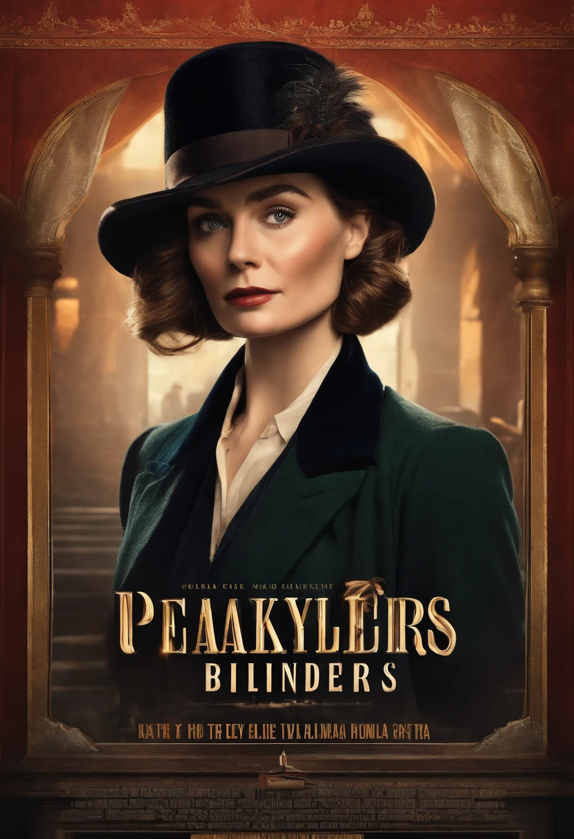 Ultra Realistic Advertising Style Peaky Blinders Character Movie Poster Woman
