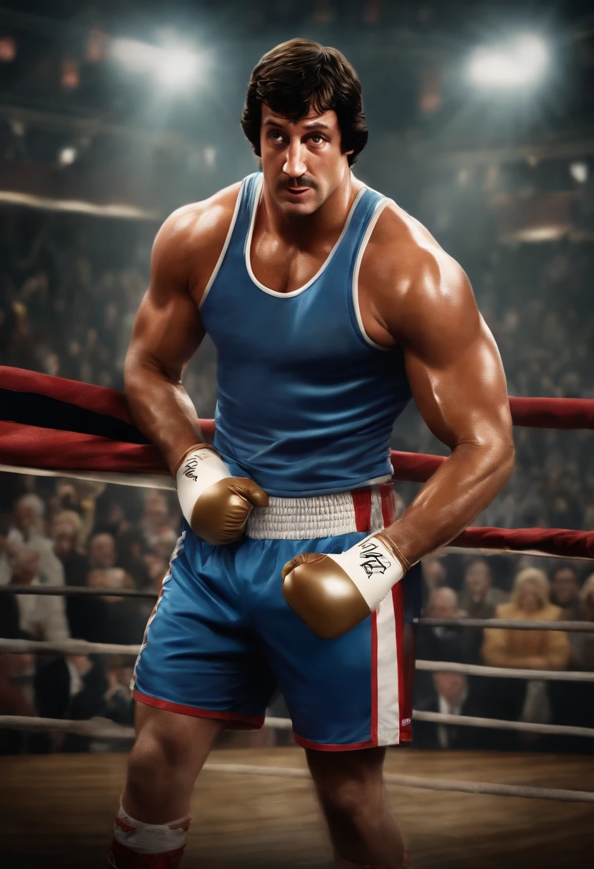 Ultra realistic pub style rocky balboa character pixar movie poster