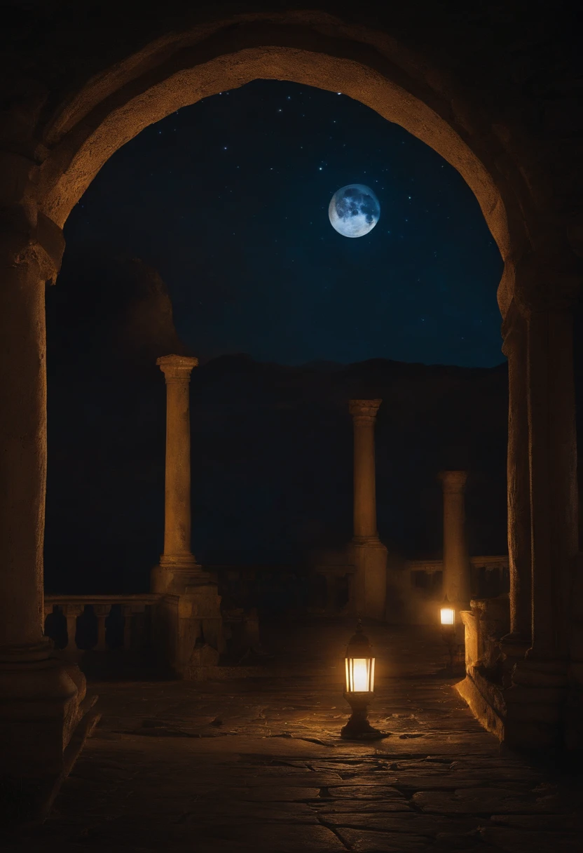 In this world of darkness, there is no moon, but the stars have also lit their lamps.