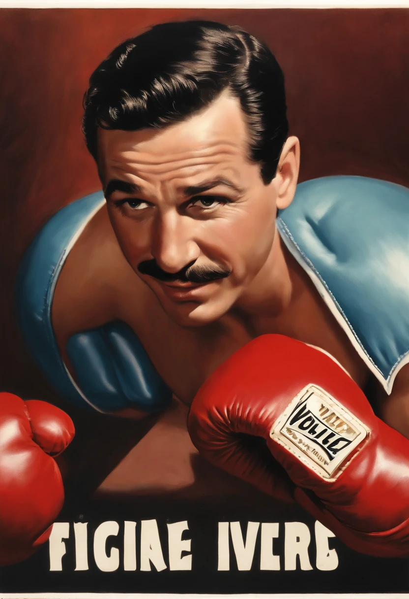 Ultra Realistic Advertising Style Boxing Character Poster Movie Walt Disney No Writing