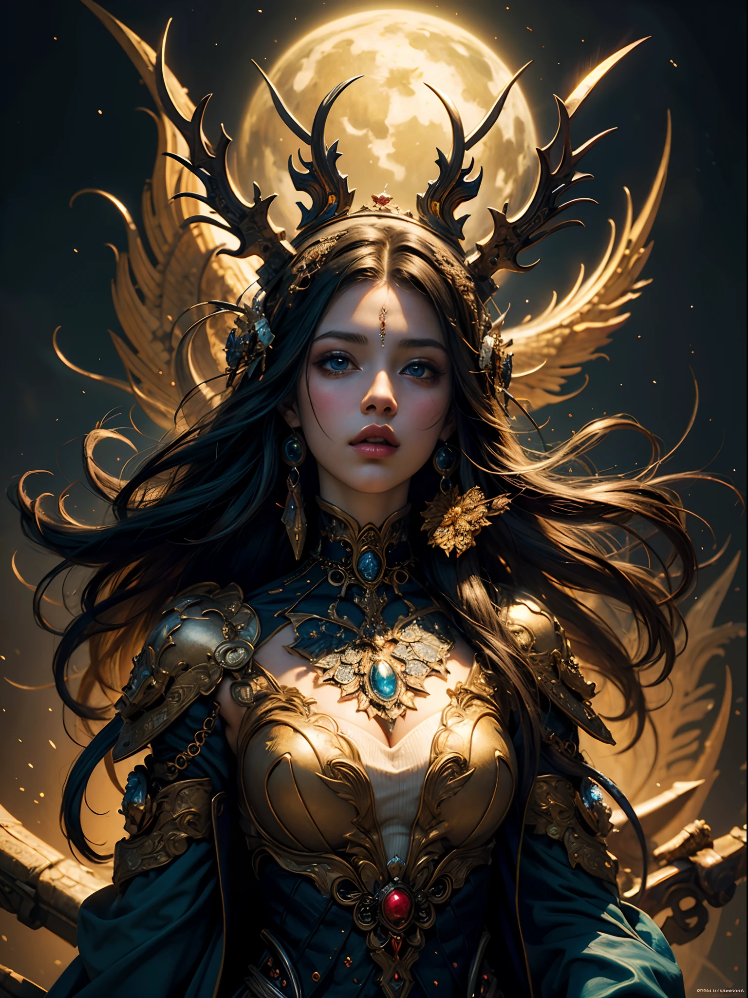 (masterpiece, top quality, best quality, official fantasy art, beautiful and aesthetic:1.2), (1girl), extreme detailed,(fractal art:1.3),colorful,highest detail.