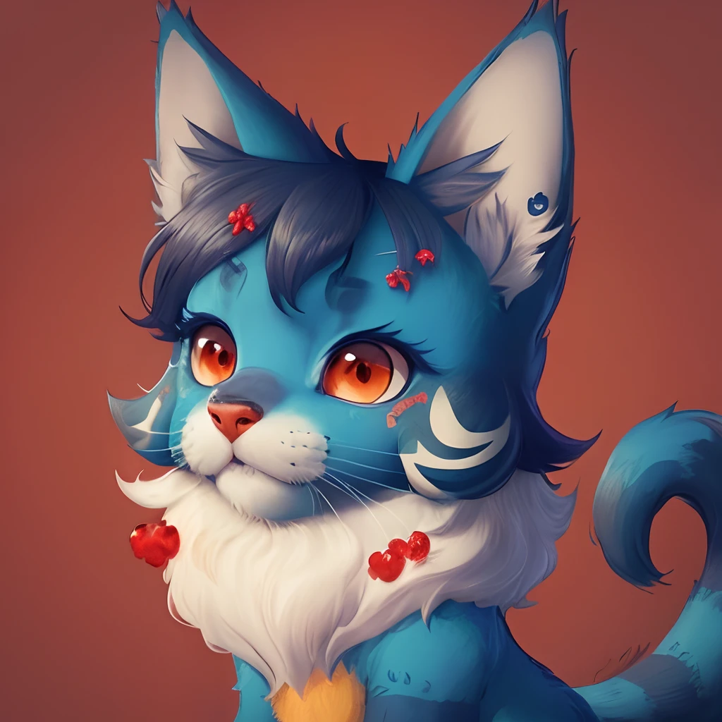 Furry vermelho com sono