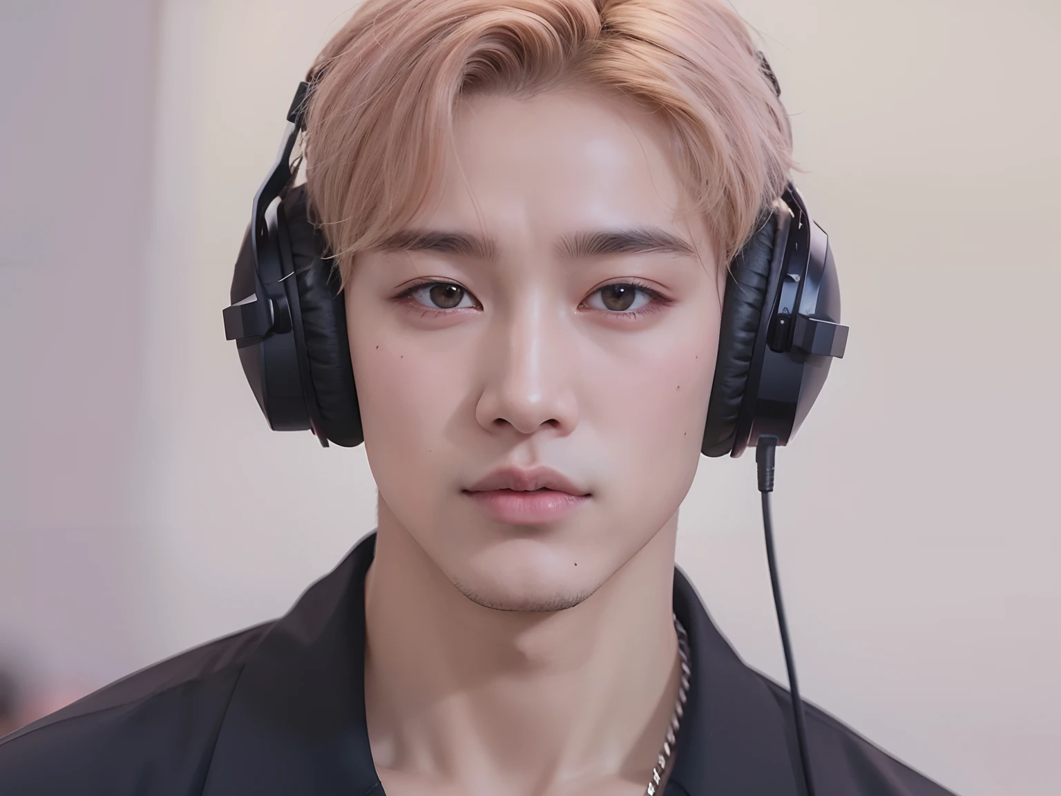 Man with headphones on looking at camera, Cai Xukun, Cara precisa de Jimin, Jimin, Yanjun Chengt, Jung Jaehyun, inspirado por Yanjun Cheng, Parque Jimin, tiene auriculares, Wan adorable cara coreana, Todos del grupo NCT, Inspirado por Jeonseok Lee, Hyung Tae, con auriculares, Retrato de Jossi de Blackpink