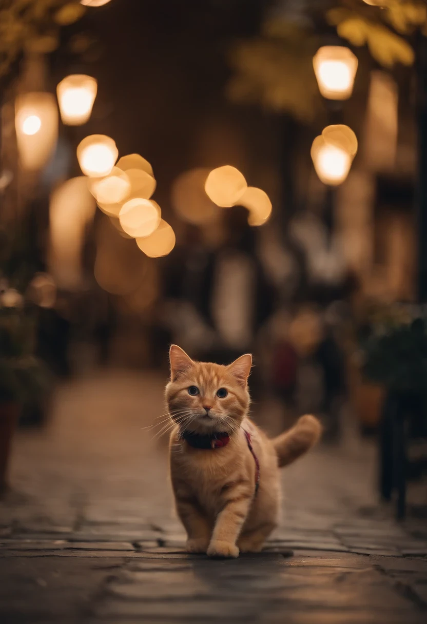 a cute cat, adolable, Incredibly cute, cute cute, And cute and cute. He walked down the street with a backpack on his back, walking together, commute, proudly walking down the street, the cat is walking. They are cute in the style of 🍂 and 🍁, cute cute, cute cute, oh, prettyandcute.