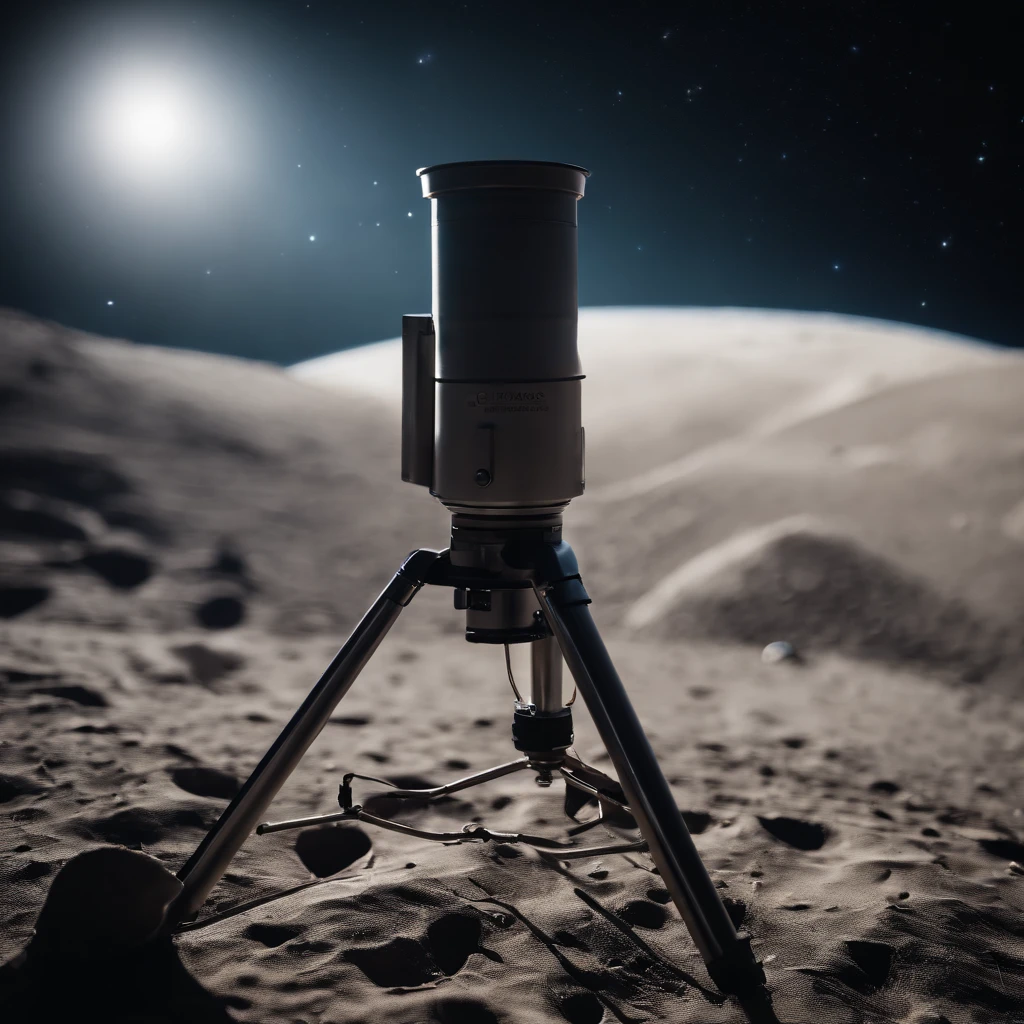 Viewing the Earth from the Moon with a Telescope,clean legs,top-quality,kosmos