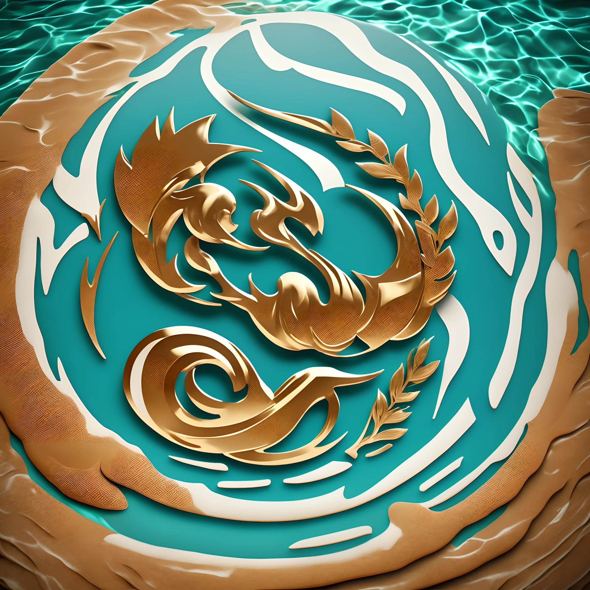 Crie um logotipo  de academia, Mixing elements of bodybuilding and swimming