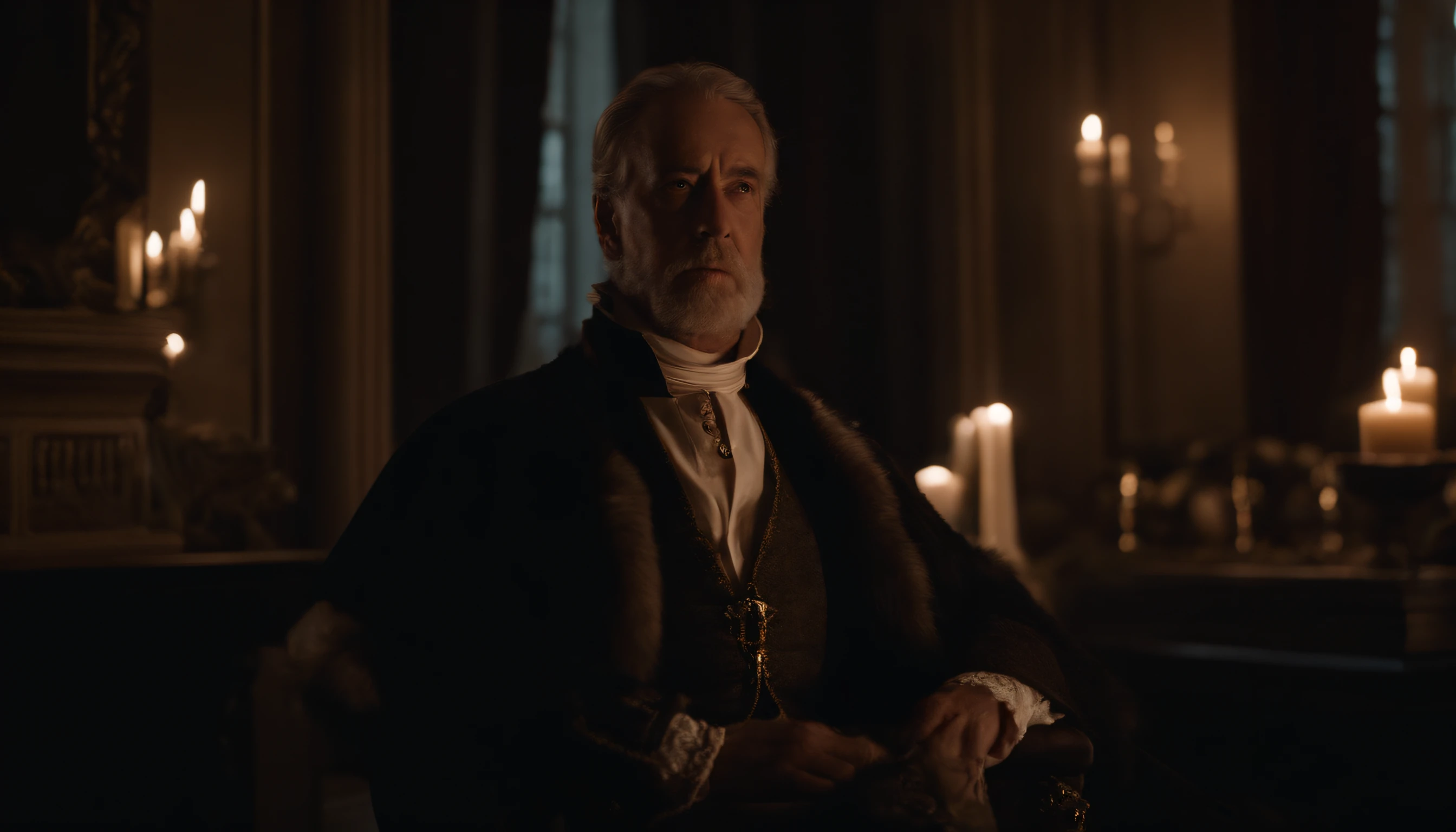 Lord morto, In his mansion, com uma faca no peito