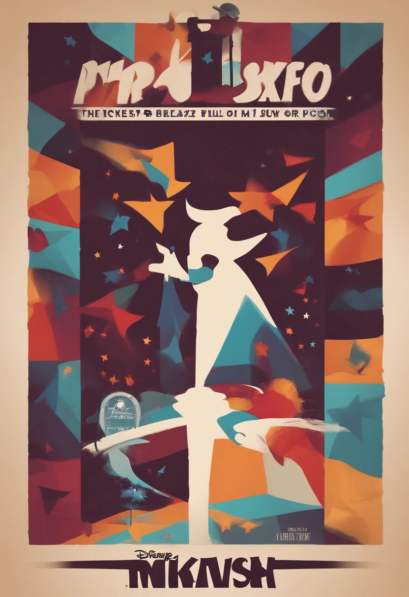 Disney Pixar inspired movie poster with the title “MichaelJackson' The scene should be in Pixar's distinctive digital“art style, focusing on the character's expressions