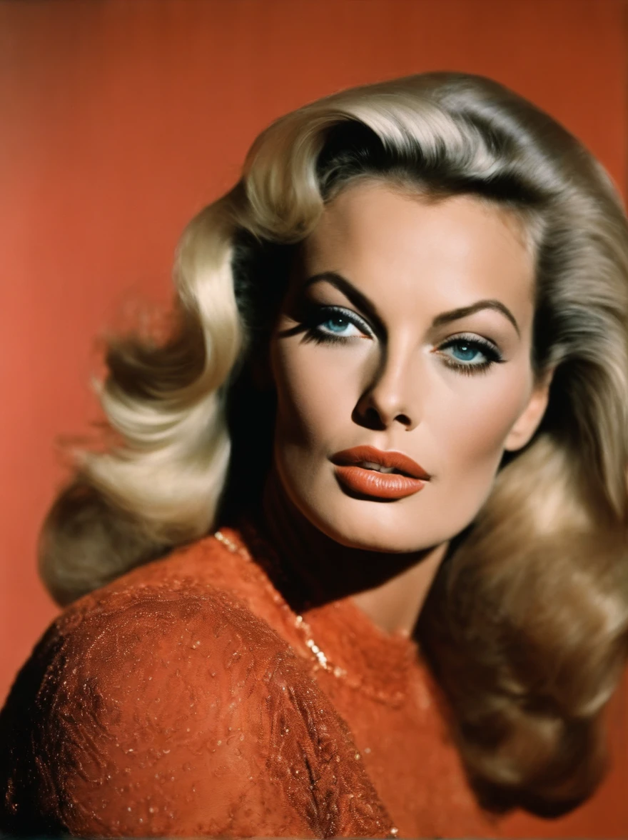 Veronica Lake in a magazine with lipstick completely naked and smiling