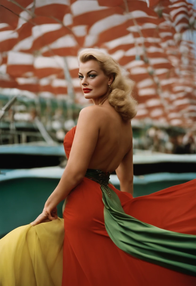 uma foto analogica de Anita Ekberg com 40 anos de idade