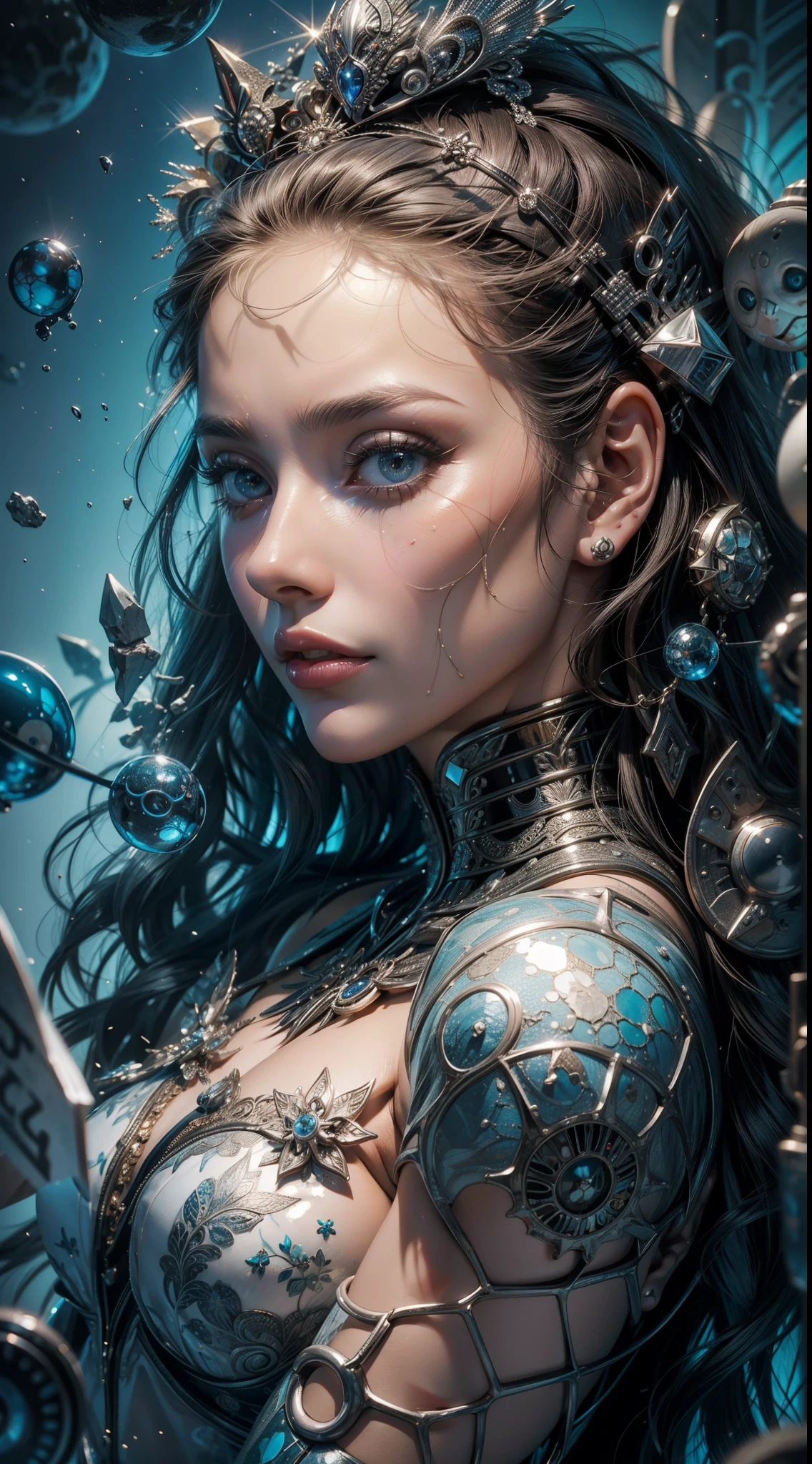 Mulher com os olhos fechados em uma parede rachada, Objeto feito de argila rachada, cara de porcelana rachada, inspirado em Igor Morski, pele de argila apodrecida, Pele de Porcelana, Hyperrealistic mixed media, arte figurativa altamente conceitual, Fotografia Alexey Kurylev, mulher com pele de porcelana, rosto coberto de sujeira, porcelain looking skin, Face em Porcelana, Desmoronando