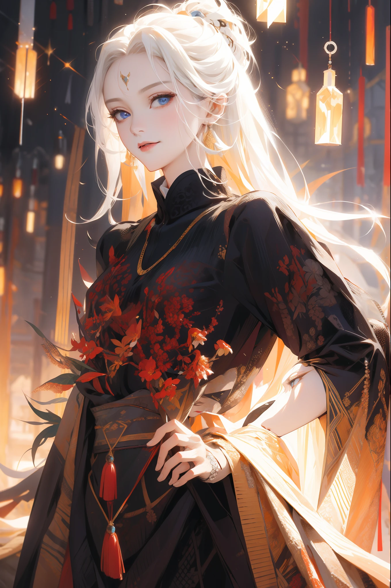 (absurdres, highres, ultra detailed), 1girl, mature female, white hair, long hair, blunt bangs, blue eyes, dress, long sleeves, finely detailed eyes and detailed face, intricate details, BREAK mosaic art, small pieces, colorful tesserae, intricate patterns, tiled designs, durable surfaces, time-honored techniques BREAK macro photography, extreme close-up, intricate details, magnified textures, stunning clarity, hidden beauty, immersive perspective BREAK , artisanal creations, handmade goods, unique designs, intricate details, creative expression, skilled craftsmanship
