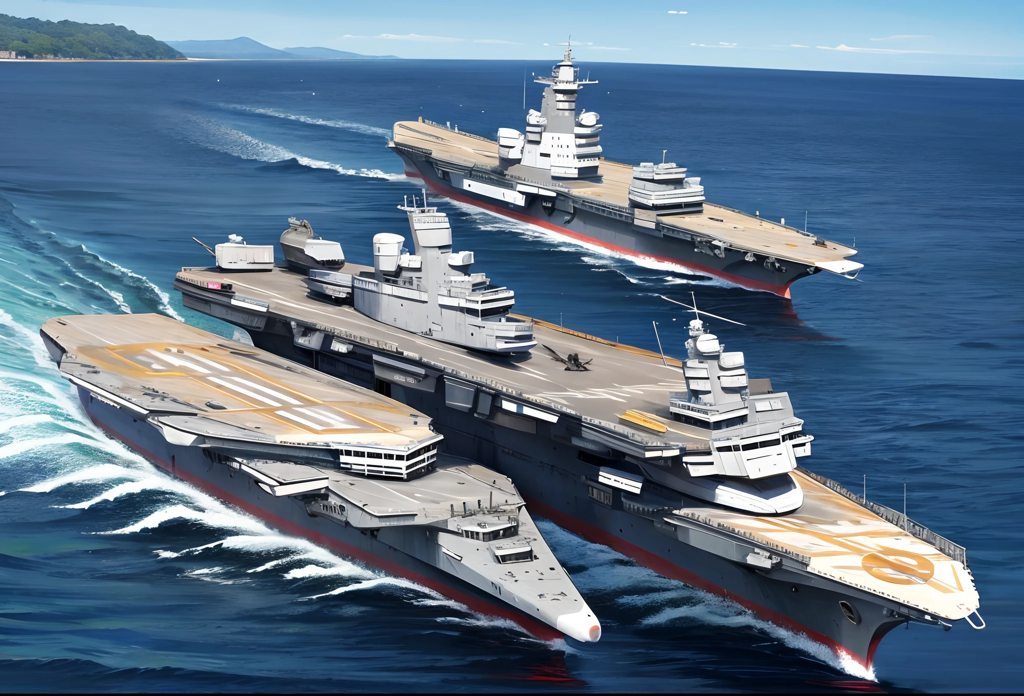 aircraft carrier, frontal position, foto, real