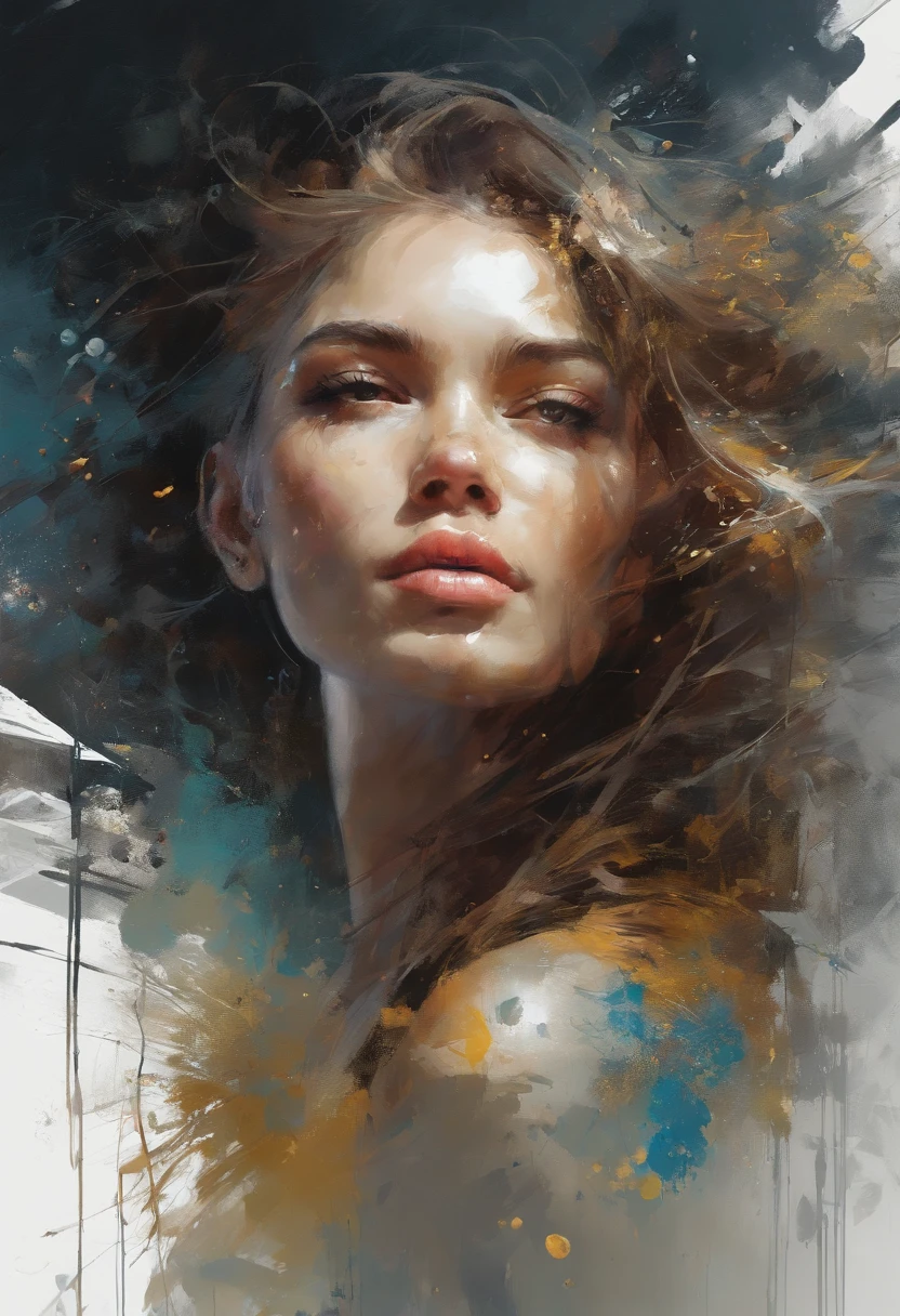 16k diverse graffiti art, Manga, Dynamic, Moonlight, Highly detailed, Digital painting, art  stations, concept-art, smooth, Sharp focus, illustration, paint splatter, Art by Carne Griffiths and Wadim Kashin