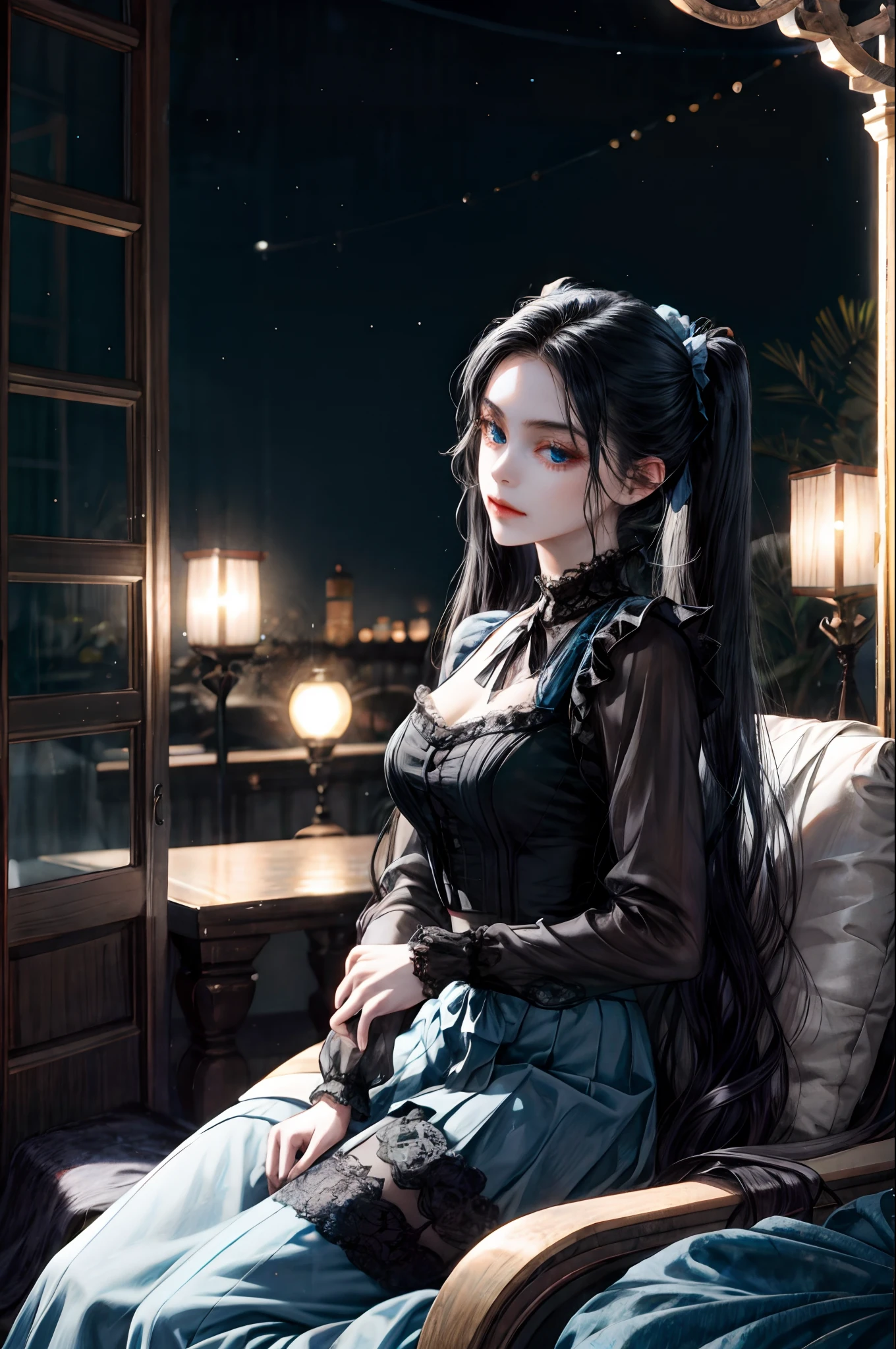 araffe dressed in a gothic costume on a city street, anime girl in real life, anime girl cosplay, gothic maiden anime girl, anime cosplay, attractive anime girl, realistic cosplay, 1 7 - - old me goth girl, rin tohsaka, hyper realistic anime, seductive anime girl, trending at cgstation, cute anime waifu in a nice dress