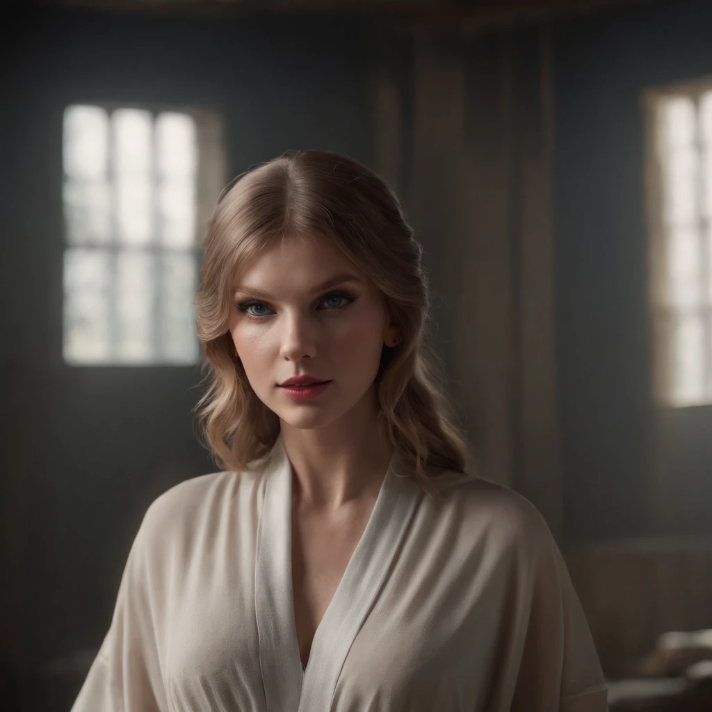 Taylor Swift the American pop singer as a Jedi warrior wearing jedi robe like Rey skywalker from star wars. medium full shot, model photography in a dynamic pose. wears a utility jedi belt. backdrop is a mystical forest. Dramatic cinematography, star wars style poster. 8K, looking at camera, sc-fi photography, high definition, eye-catching detail. 8k, HD, cinematography, photorealistic, epic composition, Unreal Engine, Cinematic, Color Grading, Ultra-Wide Angle, Depth of Field, hyper-detailed, beautifully color-coded, insane details, intricate details, beautifully color graded, Unreal Engine, Cinematic, Color Grading, Editorial Photography, Photography, Photoshoot, Depth of Field, DOF, White Balance, 32k, Super-Resolution, Megapixel, ProPhoto RGB, VR, Halfrear Lighting, Backlight, Natural Lighting, Incandescent, Optical Fiber, Moody Lighting, Cinematic Lighting, Studio Lighting, Soft Lighting, Volumetric, Contre-Jour, Beautiful Lighting, Accent Lighting, Global Illumination, Screen Space Global Illumination, Ray Tracing Global Illumination, Optics, Scattering, Glowing, Shadows, Rough, Shimmering, Ray Tracing Reflections, Lumen Reflections, Screen Space Reflections, Diffraction Grading, Chromatic Aberration, GB Displacement, Scan Lines, Ray Traced, Ray Tracing Ambient Occlusion, Anti-Aliasing, FKAA, TXAA, RTX, SSAO, Shaders, OpenGL-Shaders, GLSL-Shaders, Post Processing, Post-Production, Cel Shading, Tone Mapping, CGI, VFX, SFX, insanely detailed and intricate, hypermaximalist, elegant, hyper-realistic, super detailed, dynamic pose, photography --v 5.2 --ar 3:4