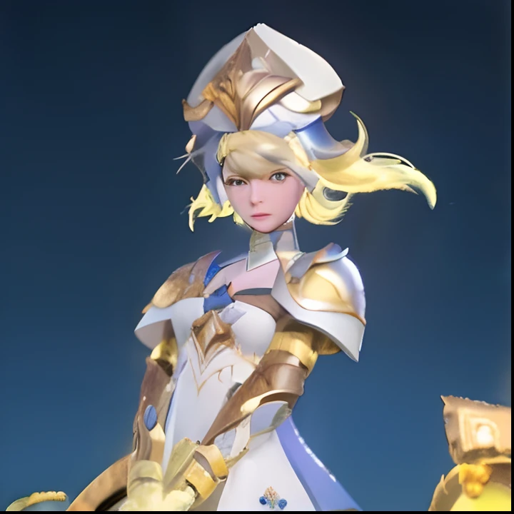 a close up of a person in a costume on a horse, portrait knights of zodiac girl, gold paladin, knights of zodiac girl, ashe, lunar themed attire, senna from league of legends, heavy white and golden armor, white gold skin, angelic golden armor, sigma female, holy paladin, echo from overwatch, keqing from genshin impact, glossy white armor