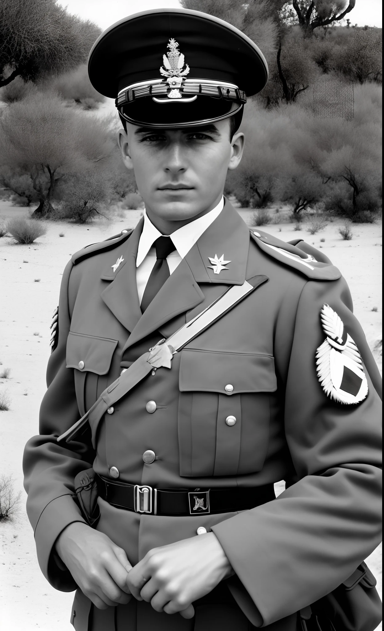 In 1959　French Army　femele　soldier　A desert