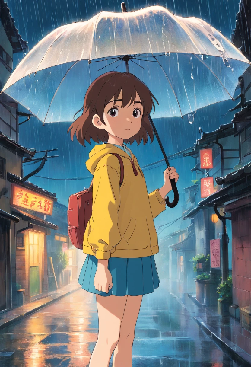 protagonista menina abandonada na chuva