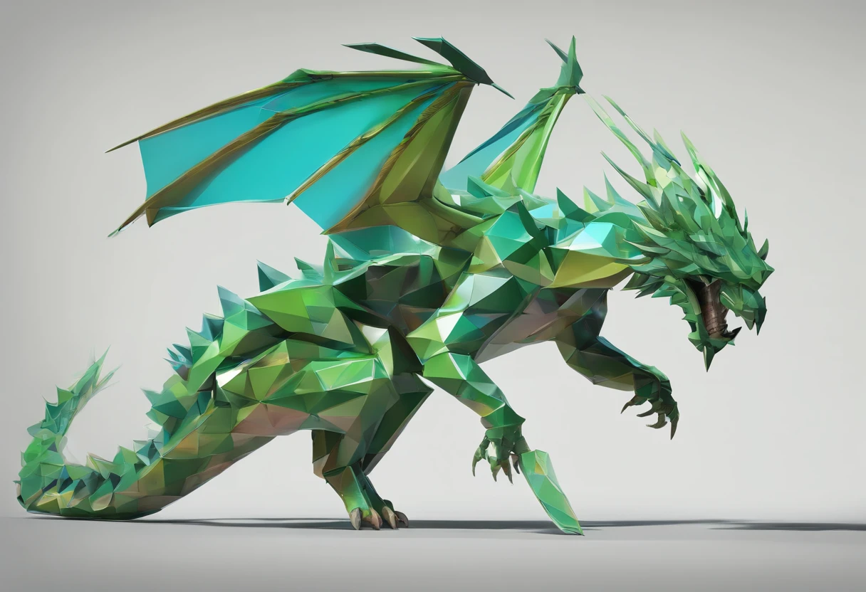 wooden, Green Dragon, Flight Position, abstract beauty, Looking at the camera, facing the camera, dynamic, Highly detailed, Smooth, sharp-focus, 8K, high-definition resolution, illustartion, art by Carne Griffiths and Wadim Kashin,