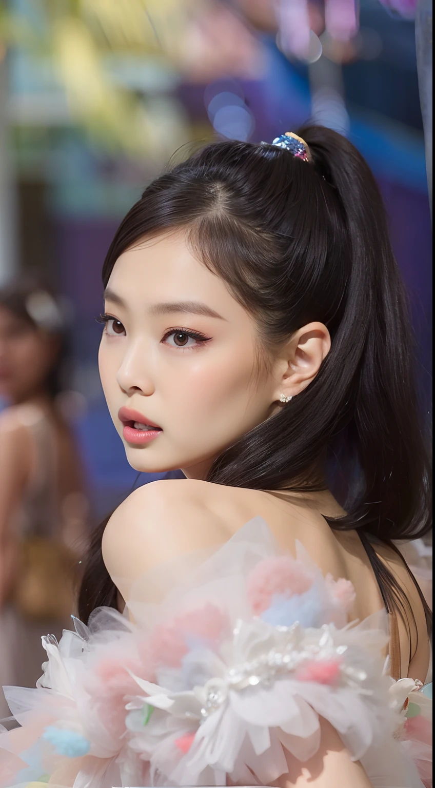 un primer plano de una mujer con un vestido floreado, Blackpink Jennie, Retrato de Jossi de Blackpink, Parque Roseanne de Blackpink, Jossi de Blackpink, Gongbi, Lalisa Manobal, Jinyoung Shin, tzuyu de dos veces, Taejune Kim, Sha Xi, Parque Ji-min, Heonhwa Choe, por Ni Tian