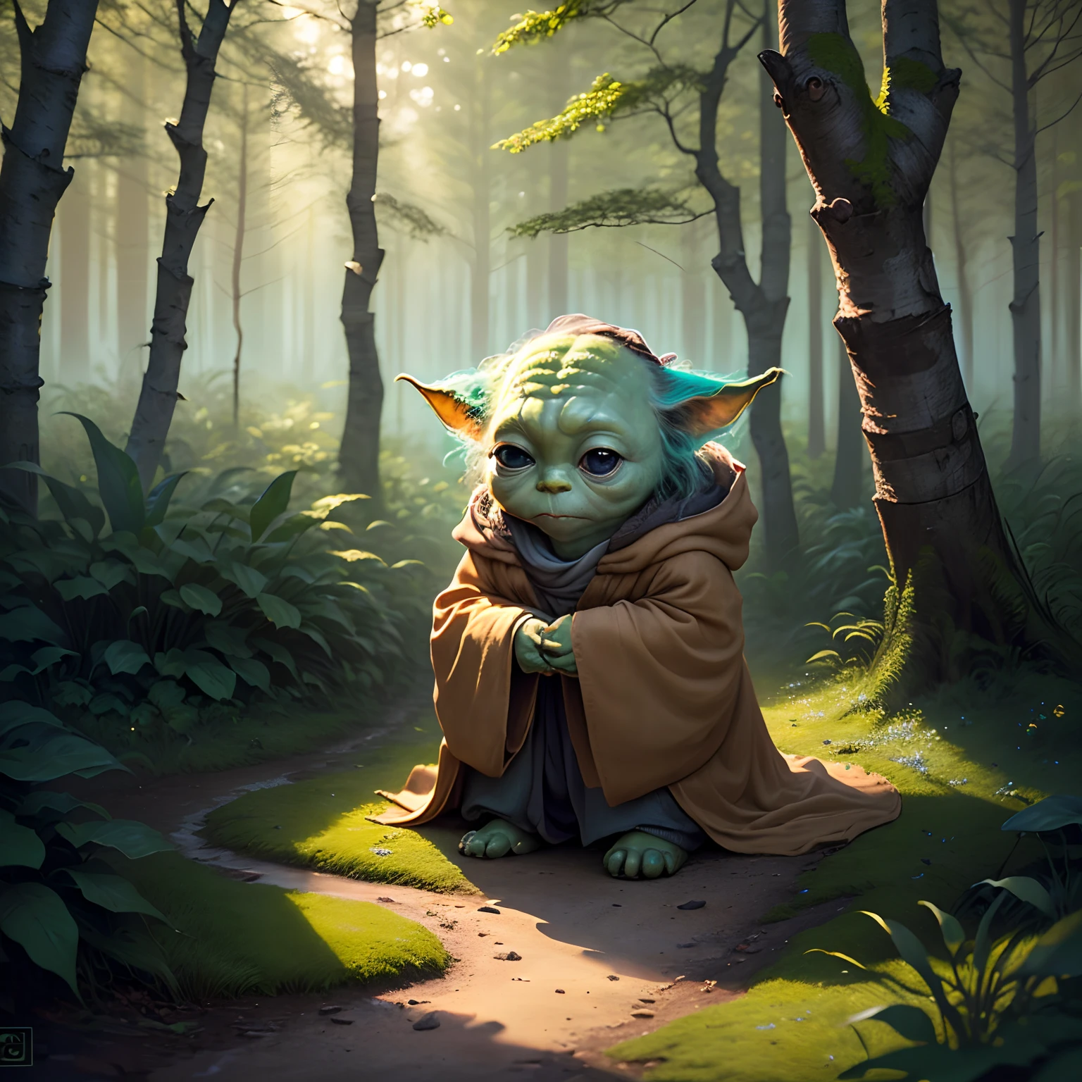 Yoda, photoreallistic, Enchanted Forest, 4k