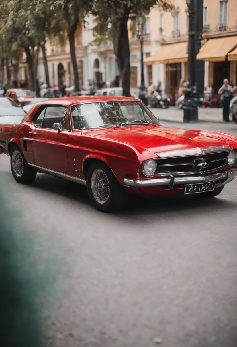 um carro vermelho