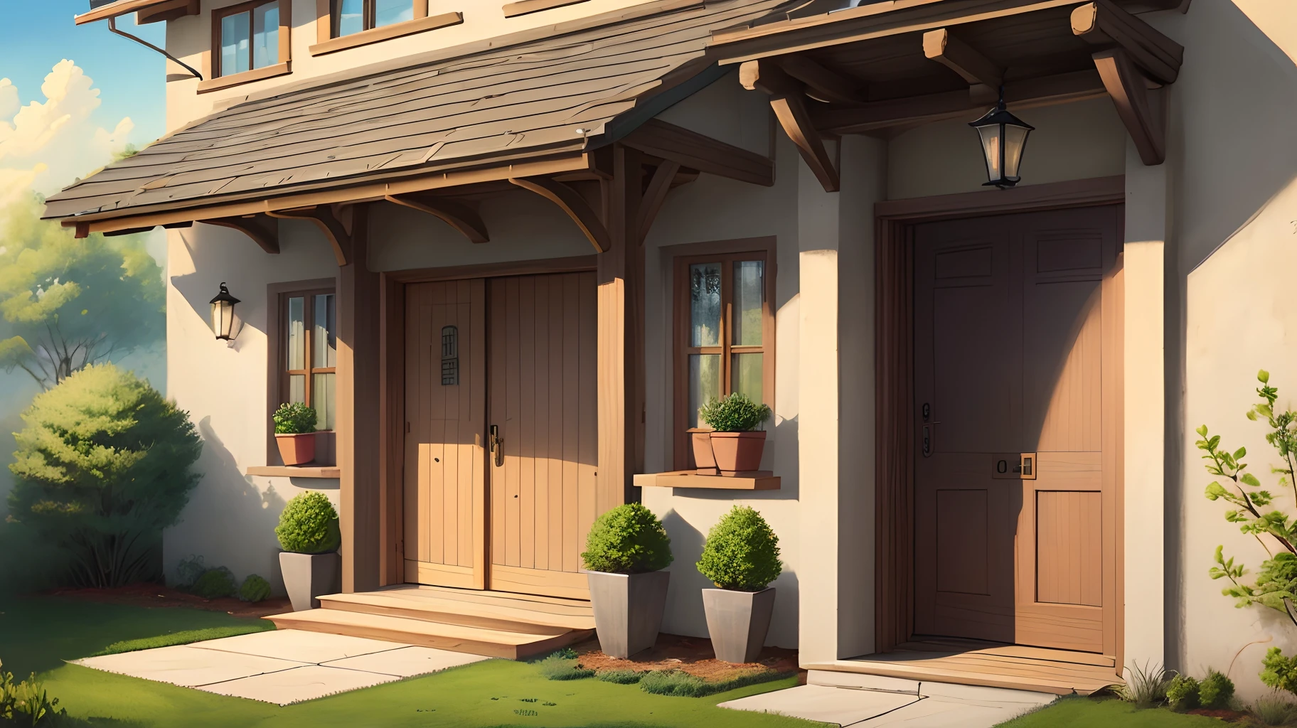Draw a one-story house by coordinates
76 fit lengths
38 fit width
10 fit height
And with an entrance on the side