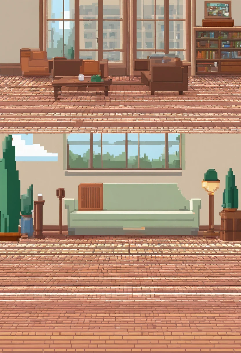 Wide Brick Floor Pixel Art