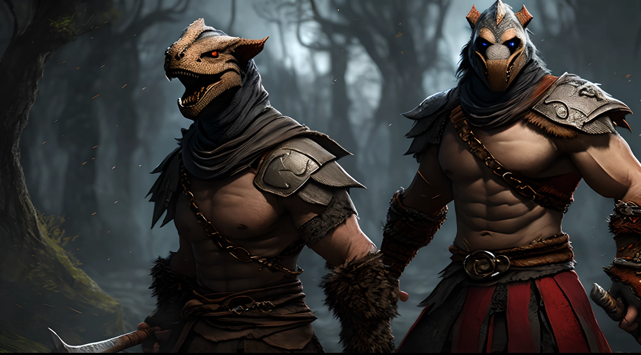 Dragonborn barbarian