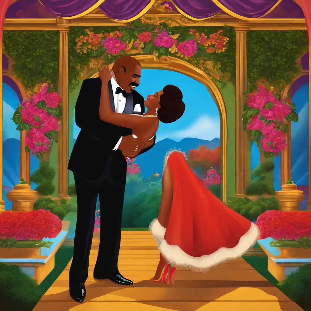 Steve harvey getting rounded by princess