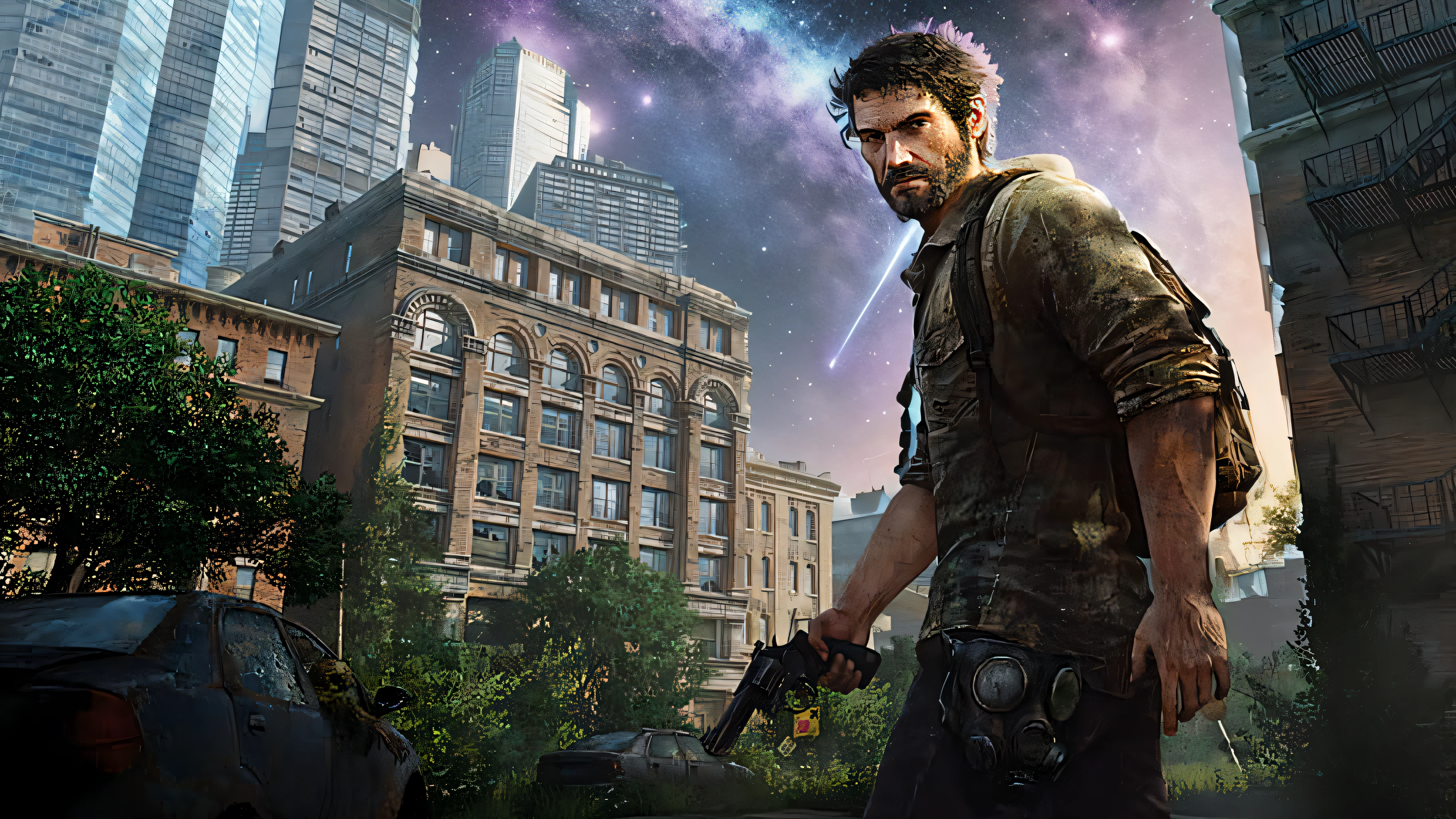 "(((Masterpiece))), best quality, ultra detailed, stunning illustration, destroyed buildings, purple flame coming out of the rubble, contrast of light and dramatic shadow, epic tone, wide angle, in high resolution, with realistic and clear texture, plus a sense of dynamic movement. Ideal for an intense and exciting scene!" --auto --s2
