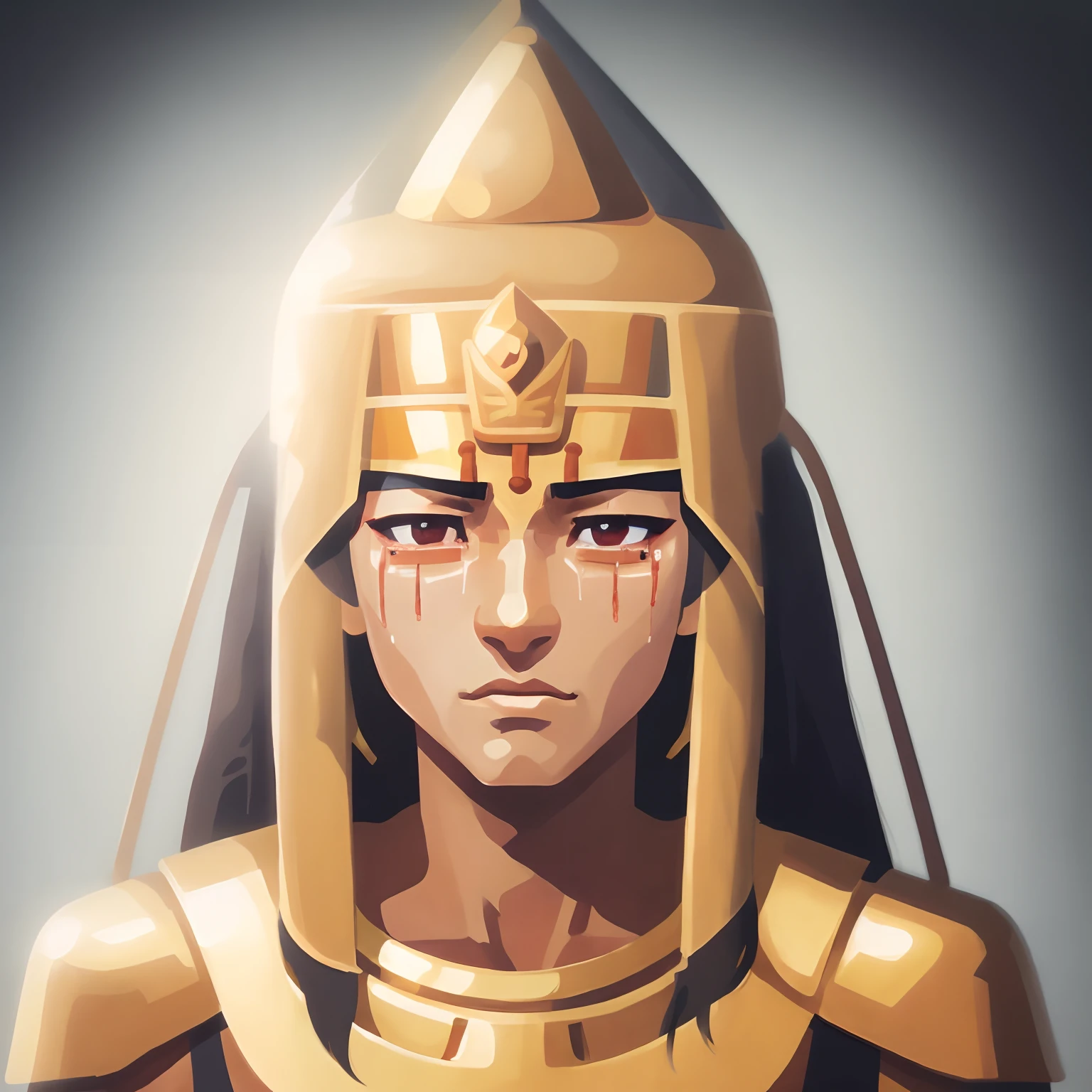 anime pharaoh crying and sobbing
