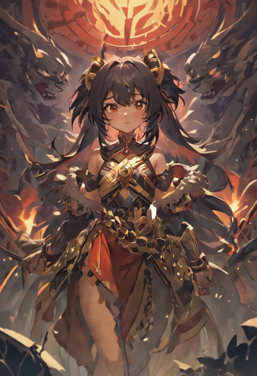 3d,32K resolution,Unreal Engine5,Mayan mythology,Higher than mountains,A huge wild black jaguar,Dark style,huge fangs,Huge body contrast