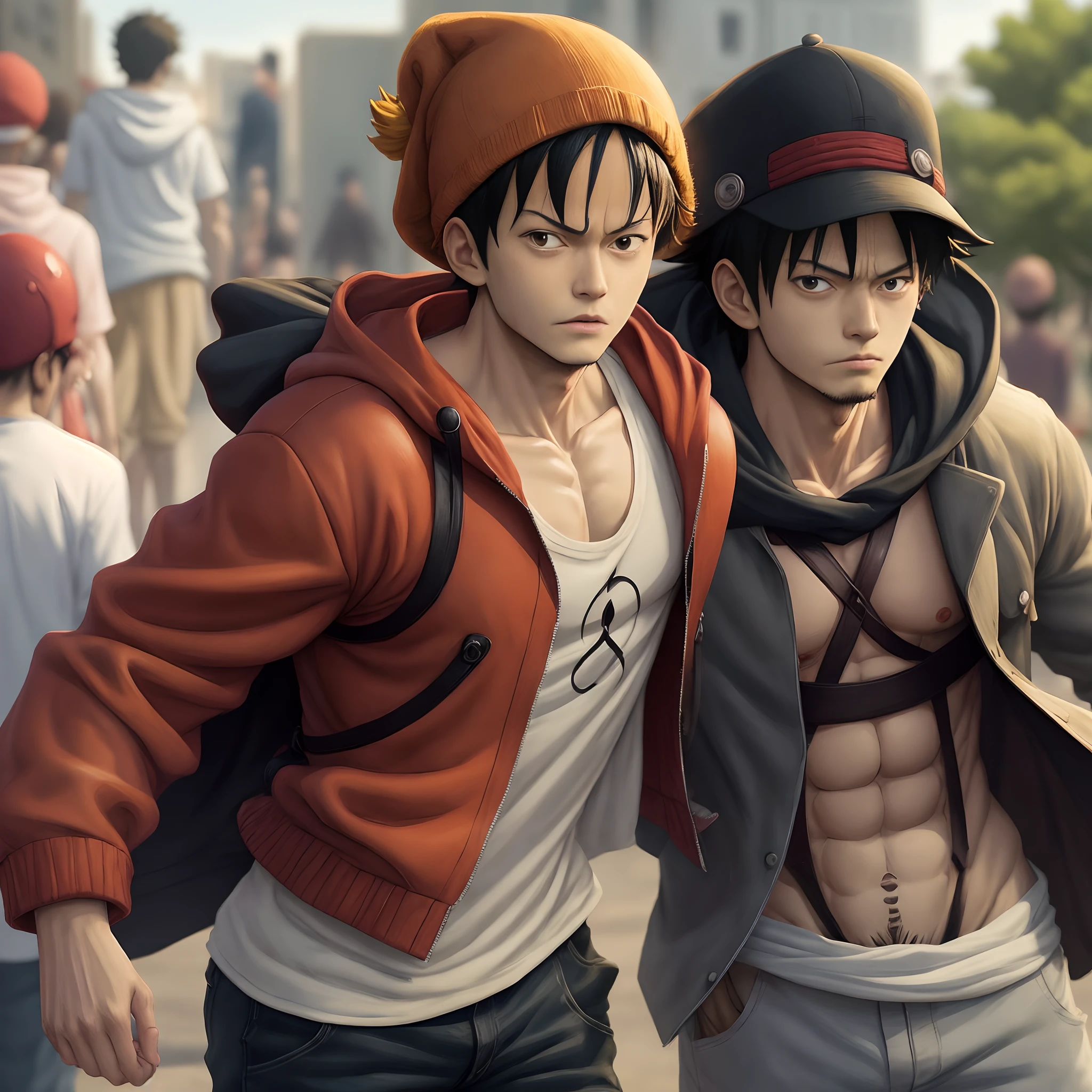 Luffy in the hood