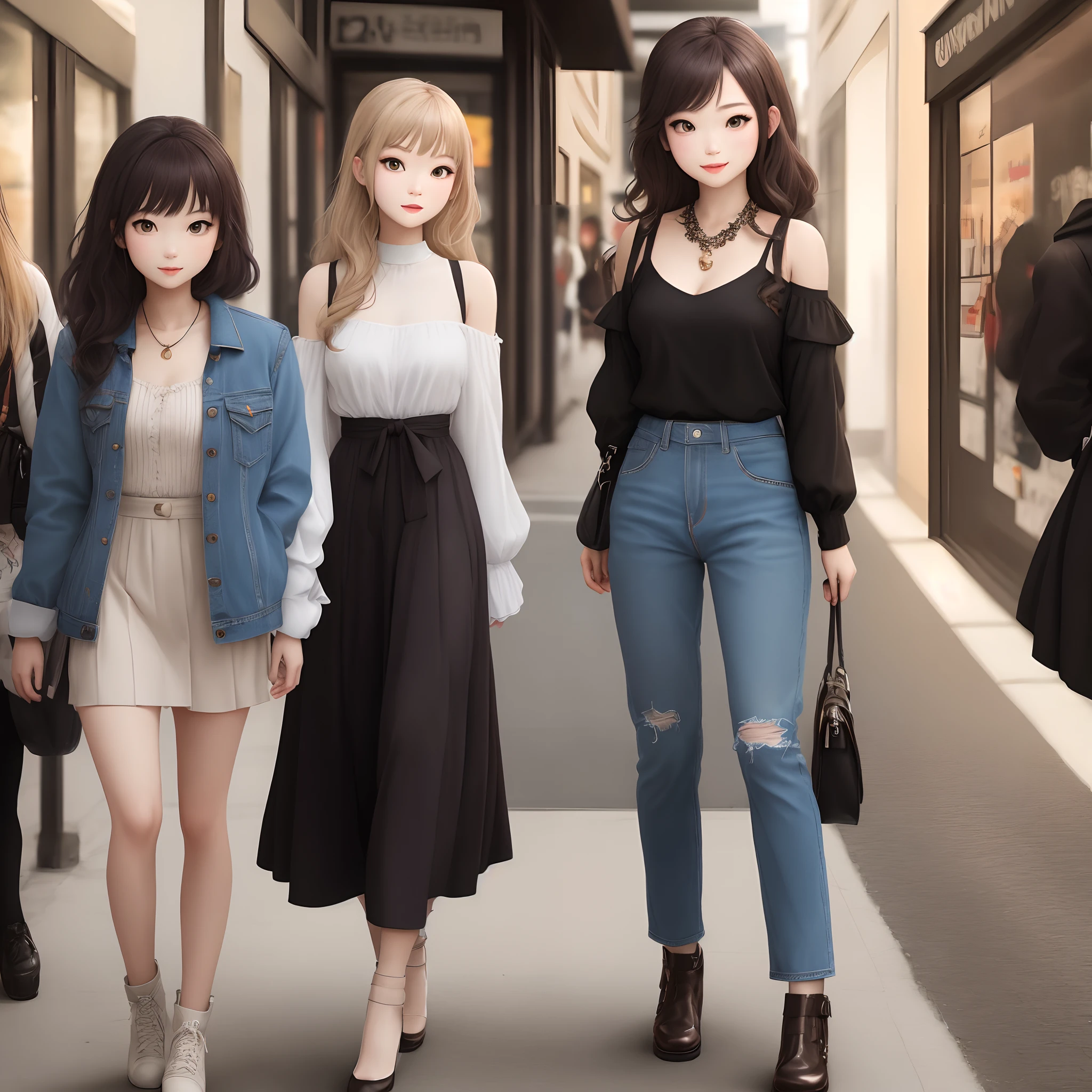 Fashionable two-dimensional beautiful girl
