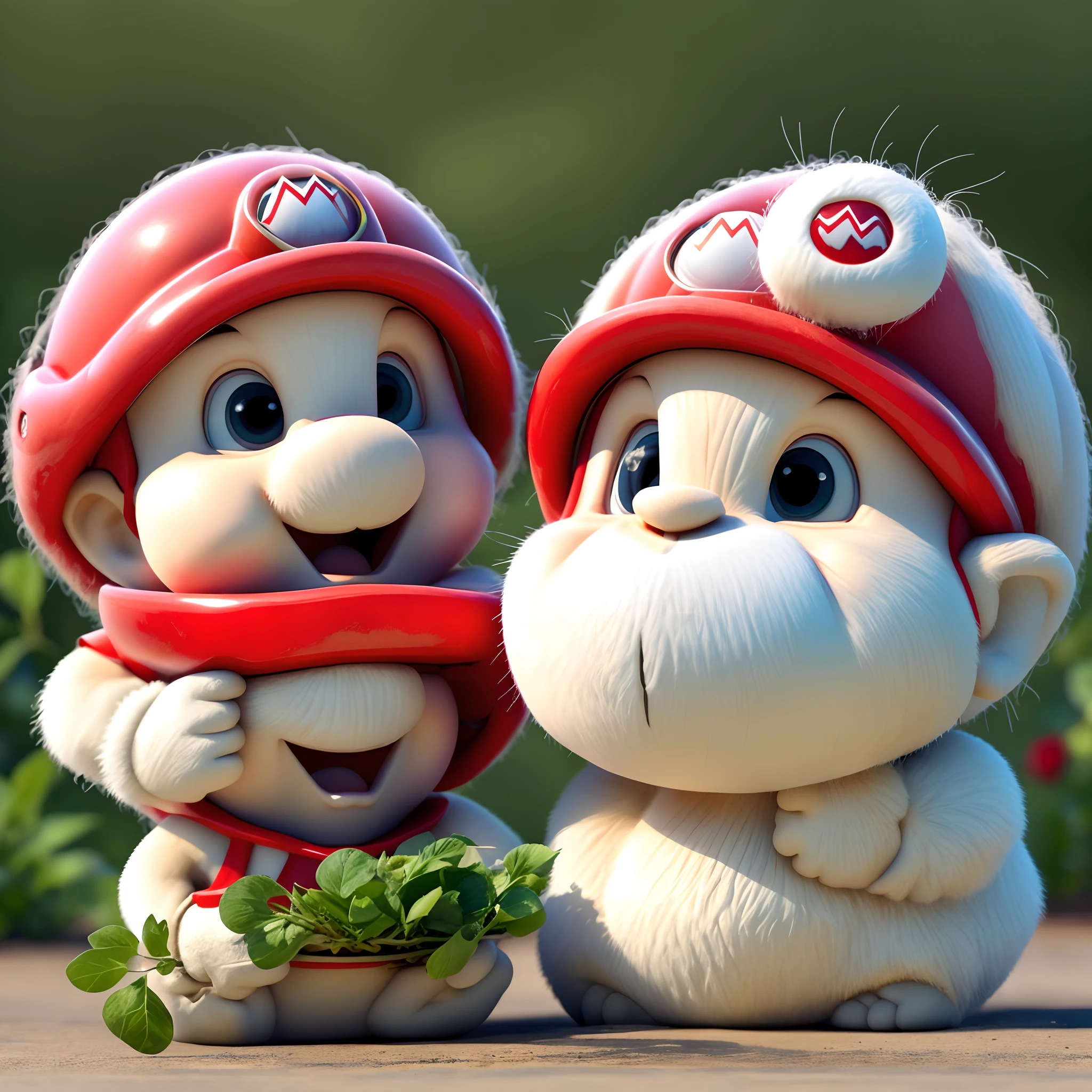 Mario eatting a potato