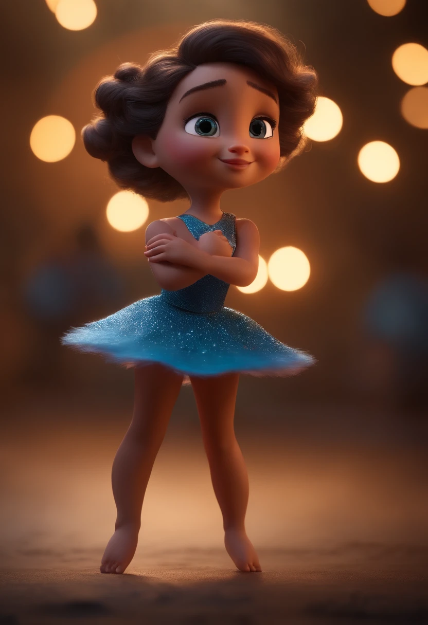 Garotinha de 4 anos bailarina, (Estilo Pixar) (master part:1.2) (Bokeh) (best quality) (pele detalhada) (textura detalhada) (8k) (argila) (Cinematic lighting) (foco nítido